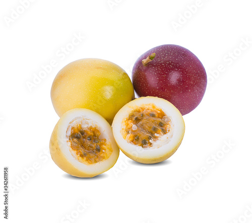 passion fruit isolated on white background