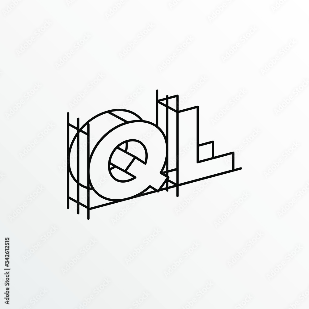 Initial Letter QL with Architecture Graphic Logo Design Initial Letter QL with Architecture Graphic Logo Design