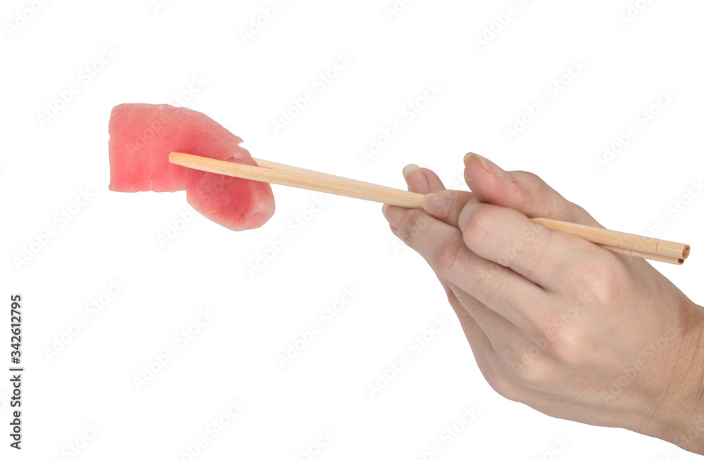 tuna fish meat on white background tuna fish meat on white background