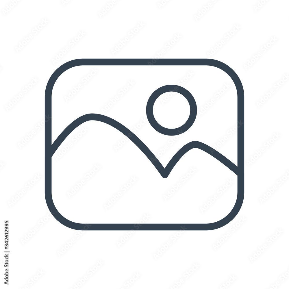 Picture line style icon vector design