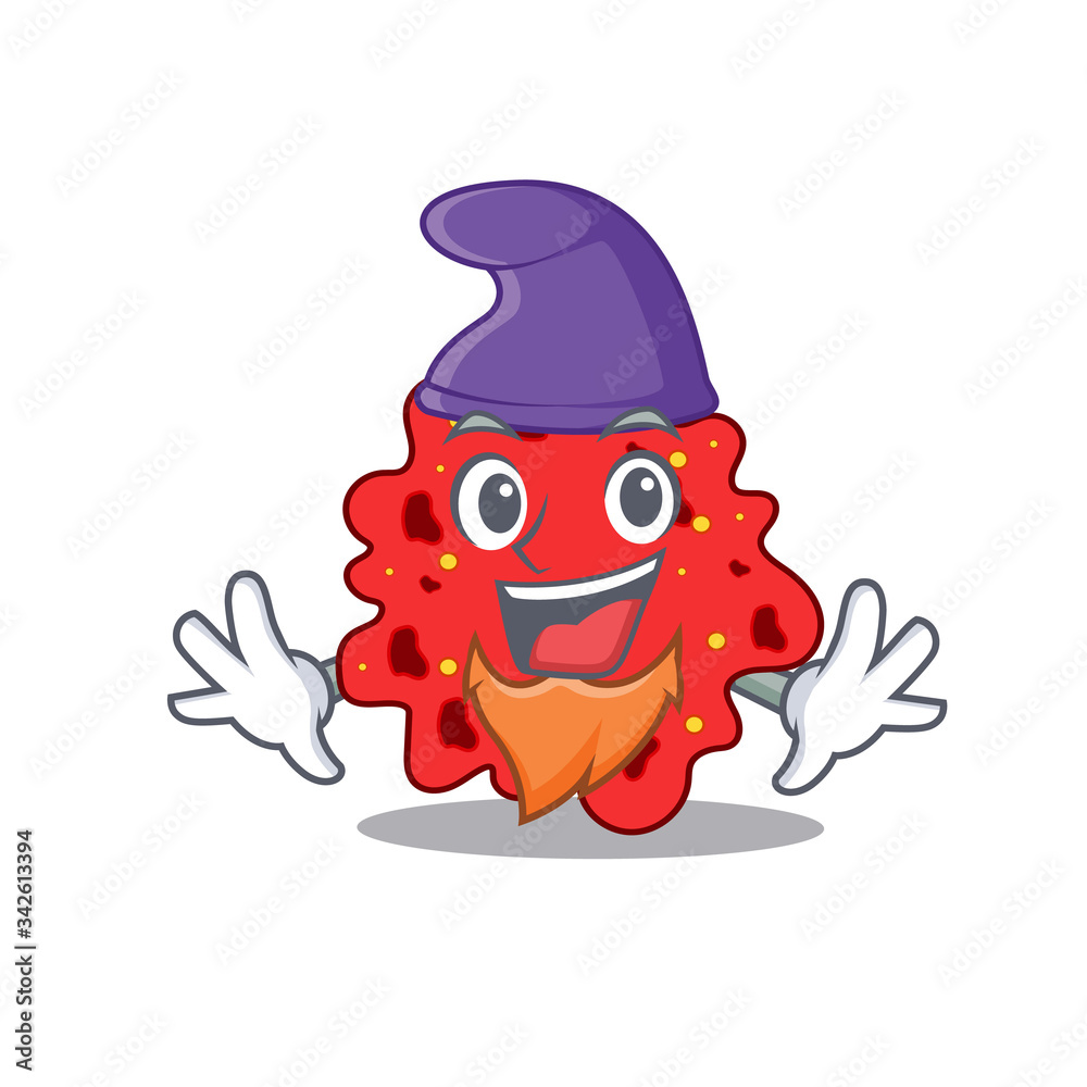 Fototapeta premium Cute picture of streptococcus pneumoniae in Elf cartoon design