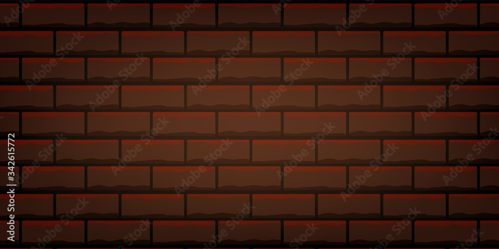 Drak Brown brick wall texture vector illustration using as background ...