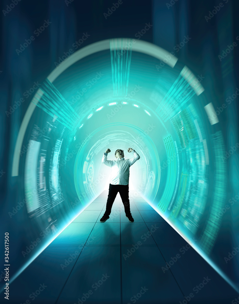 Cyber tunnel futuristic Cyber tunnel futuristic