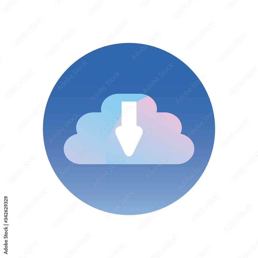 cloud computing gradient style icon vector design cloud computing gradient style icon vector design