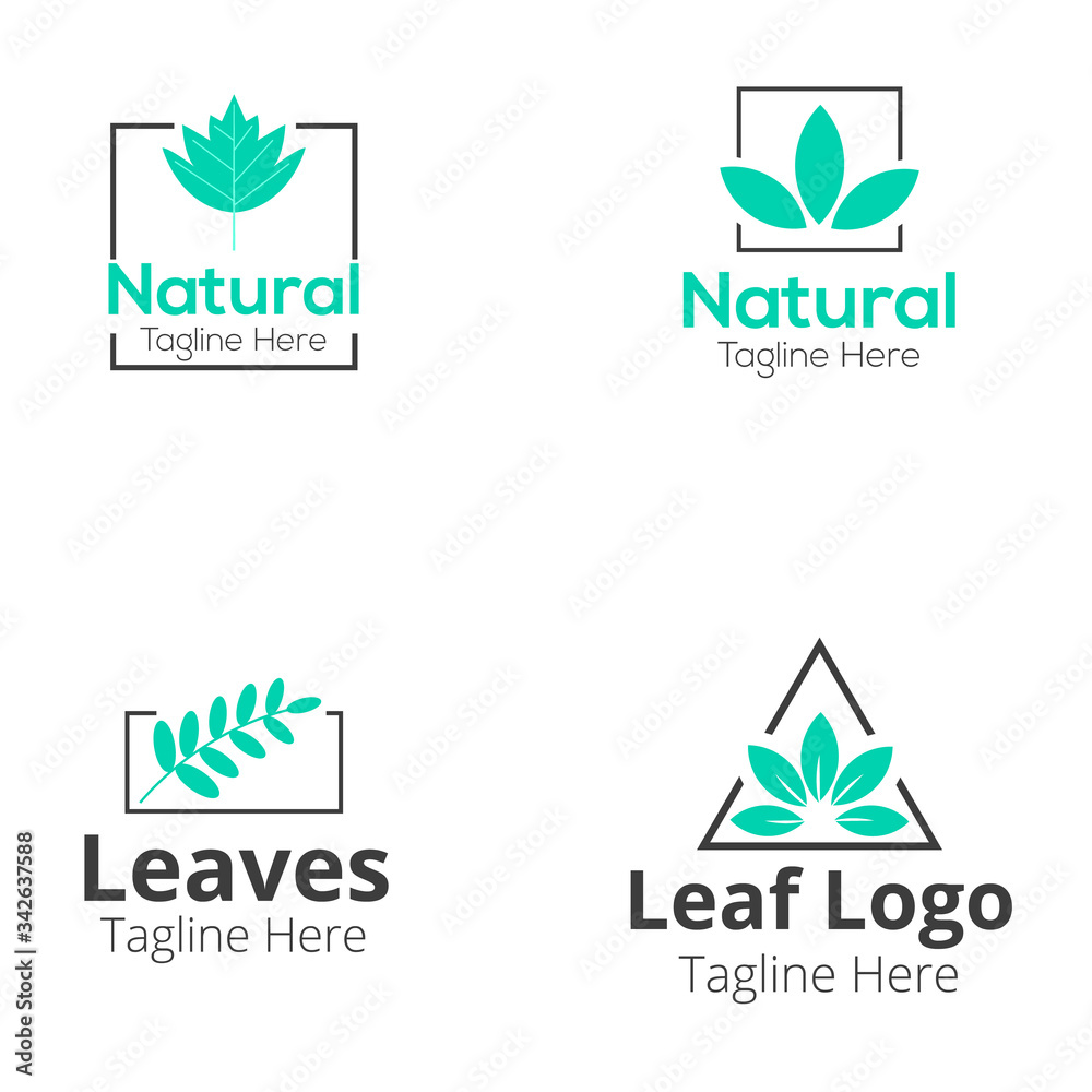 Natural logo collection in minimal style