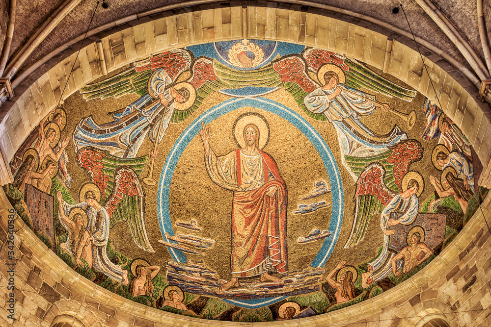  judgment day, a mosaic in the Lund Cathedral