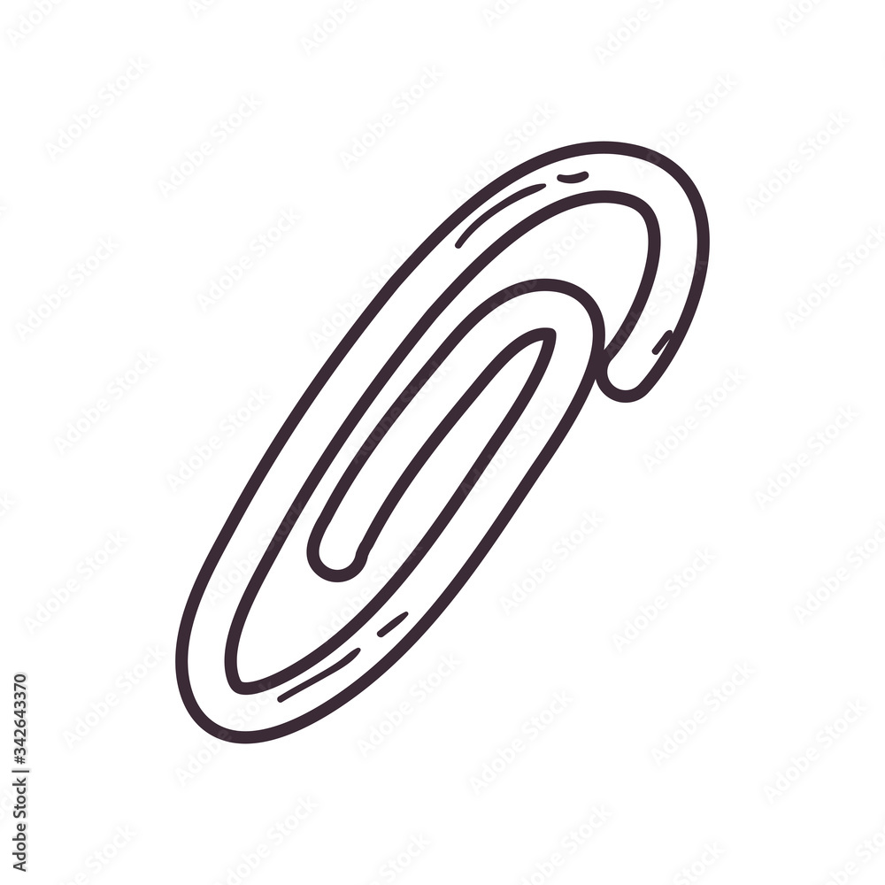 Isolated clip line style icon vector design Isolated clip line style icon vector design