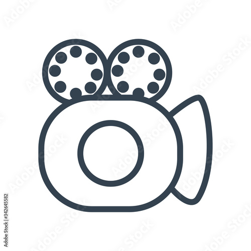 videocamera fill style icon line style icon vector design