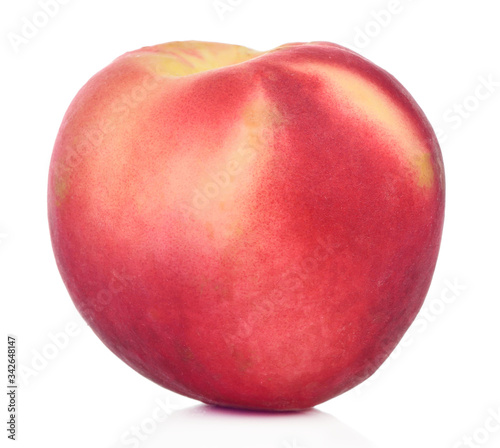 peach healthy fresh fruit from nature isolated on a white background.