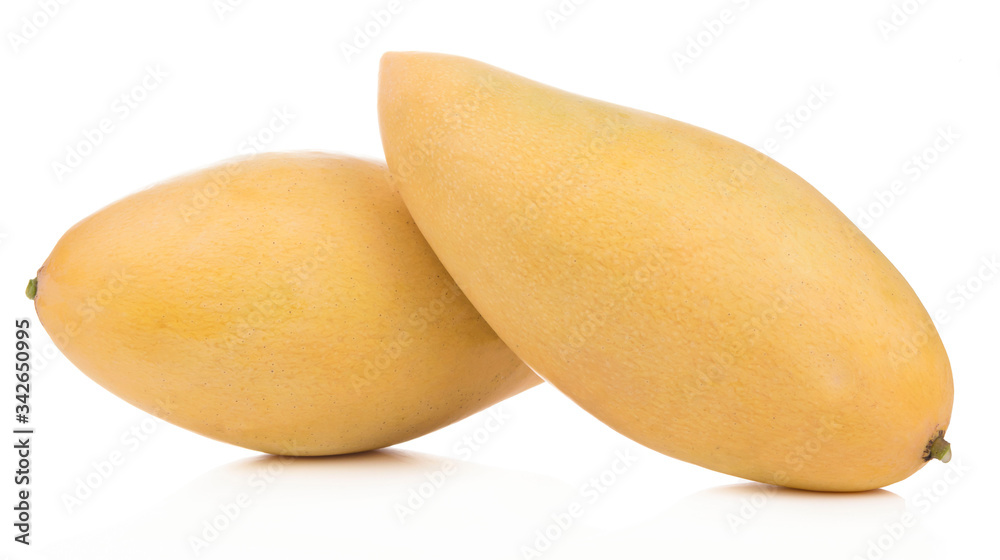 mango Fruit set slice isolated healthy fresh fruit top view vegetable agri nature fruit isolated on a white background.