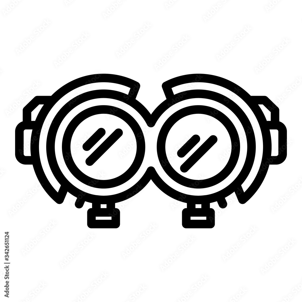 Eyesight testing device icon. Outline eyesight testing device vector icon for web design isolated on white background Eyesight testing device icon. Outline eyesight testing device vector icon for web design isolated on white background