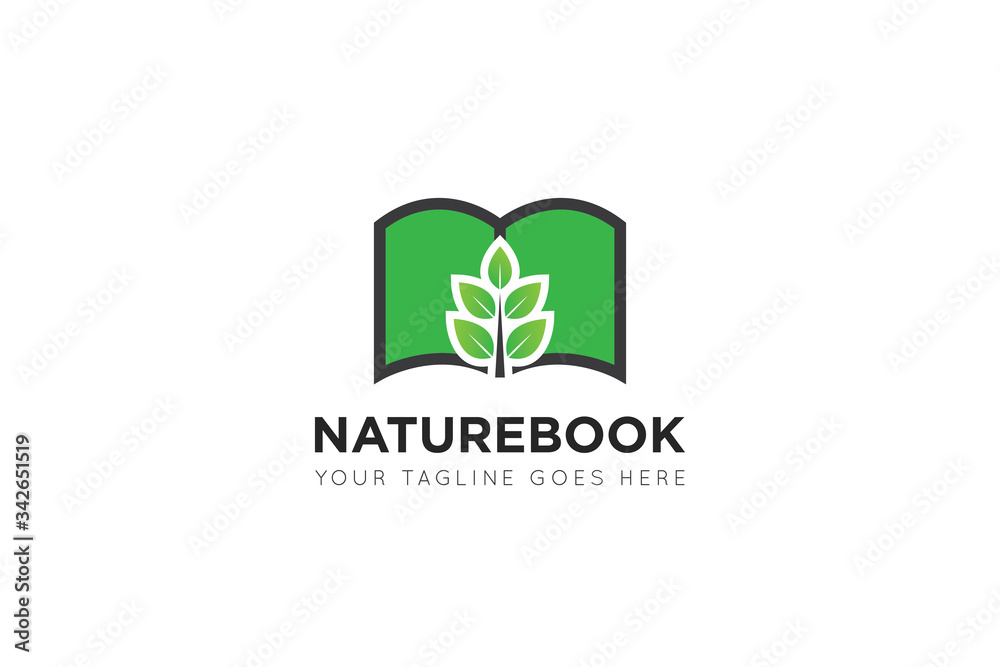 leaf book logo and icon vector illustration design template leaf book logo and icon vector illustration design template