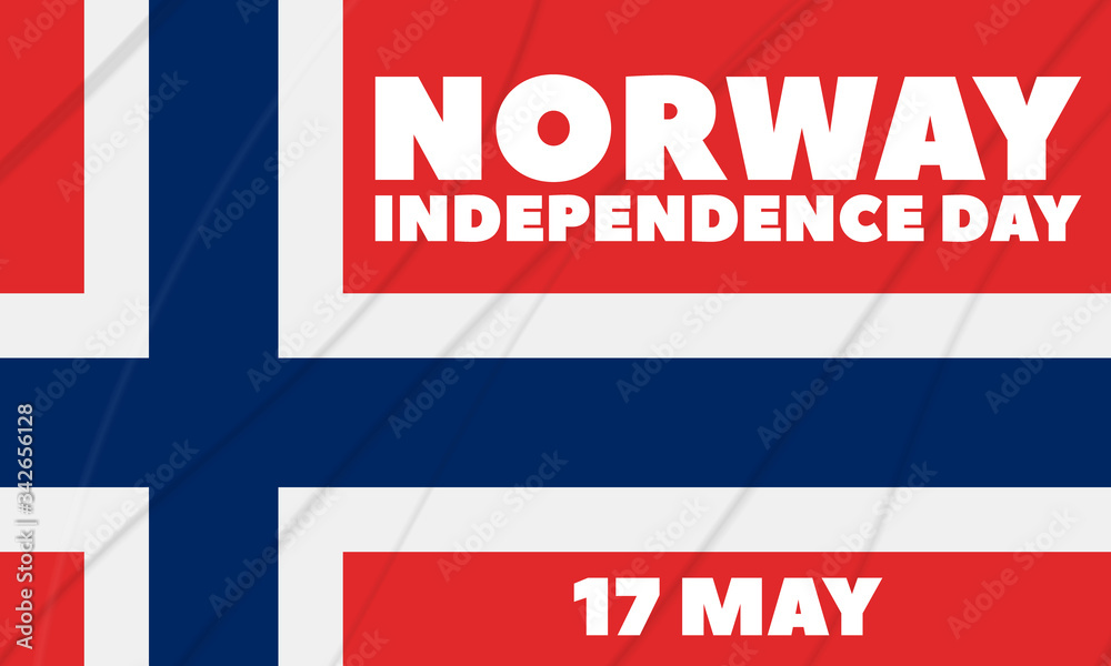 Norway Independence Day. National day of Norway and is an official public holiday observed on May 17 each year. Poster, card, banner, background design. 