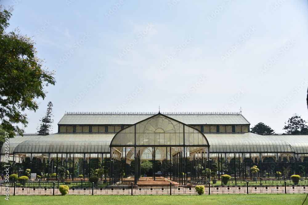Glass house at Lalbagh Botanical Gardens, Bangalore, Karnataka, India Glass house at Lalbagh Botanical Gardens, Bangalore, Karnataka, India