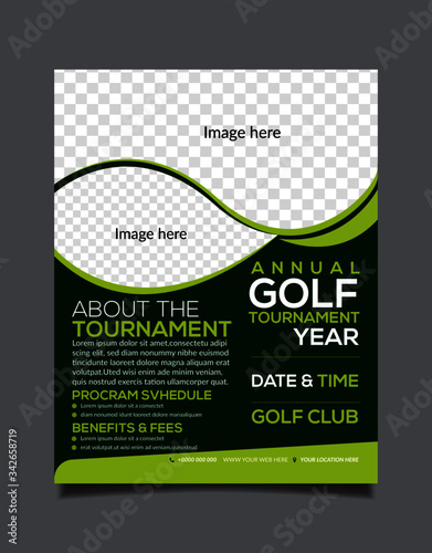 Golf Tournament Flyer Design Template