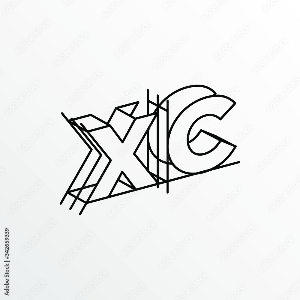 Initial Letter XC with Architecture Graphic Logo Design Initial Letter XC with Architecture Graphic Logo Design