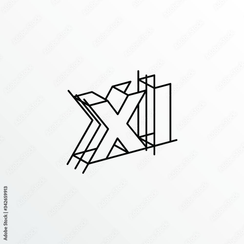 Initial Letter XI with Architecture Graphic Logo Design Initial Letter XI with Architecture Graphic Logo Design