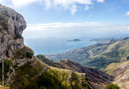 view of gaeta gulf from aurunci mountains redentore