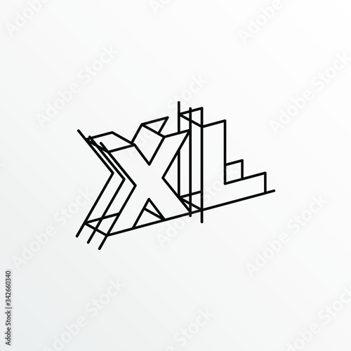 Initial Letter XL with Architecture Graphic Logo Design