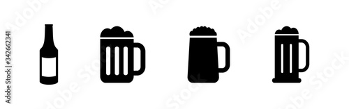 Beer icons set. Beer Icon in trendy flat style