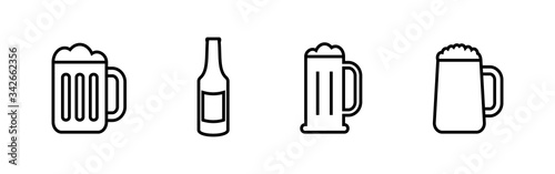 Beer icons set. Beer Icon in trendy flat style