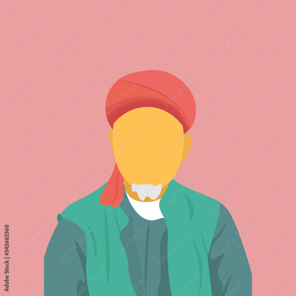 simple Muslim illustration template design