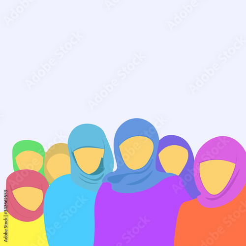 simple Muslim illustration template design