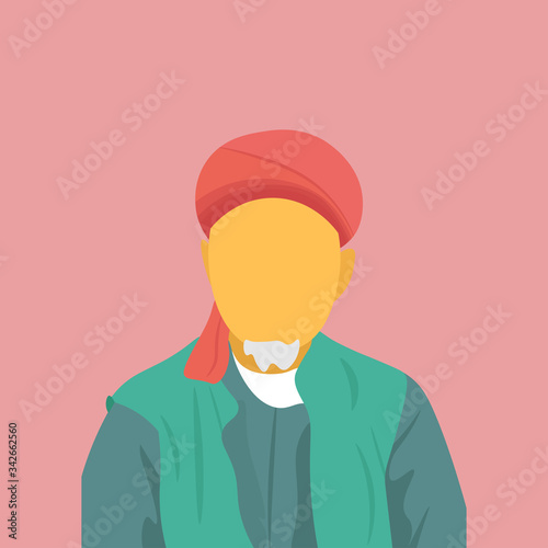 simple Muslim illustration template design