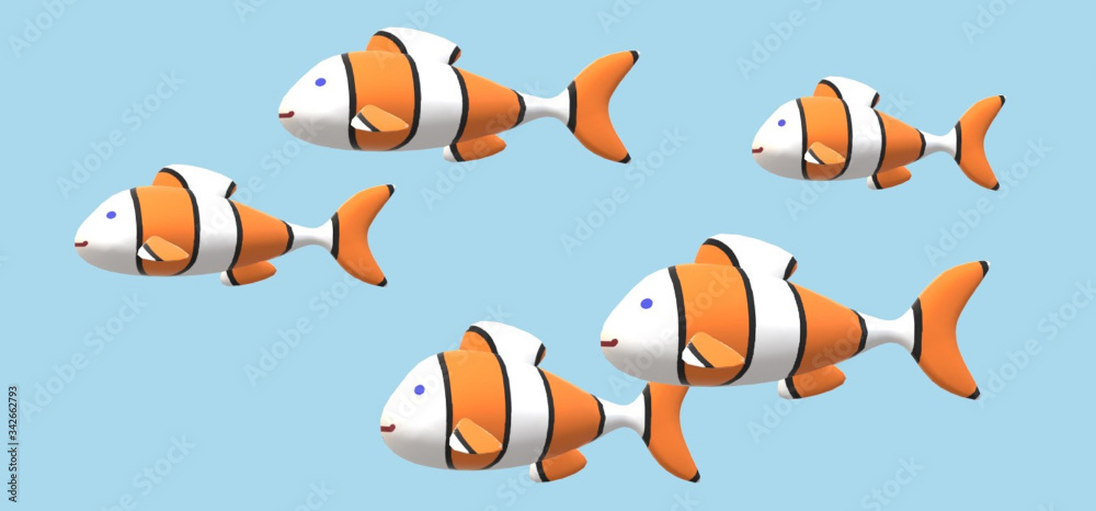 Fototapeta premium orange fishes in water