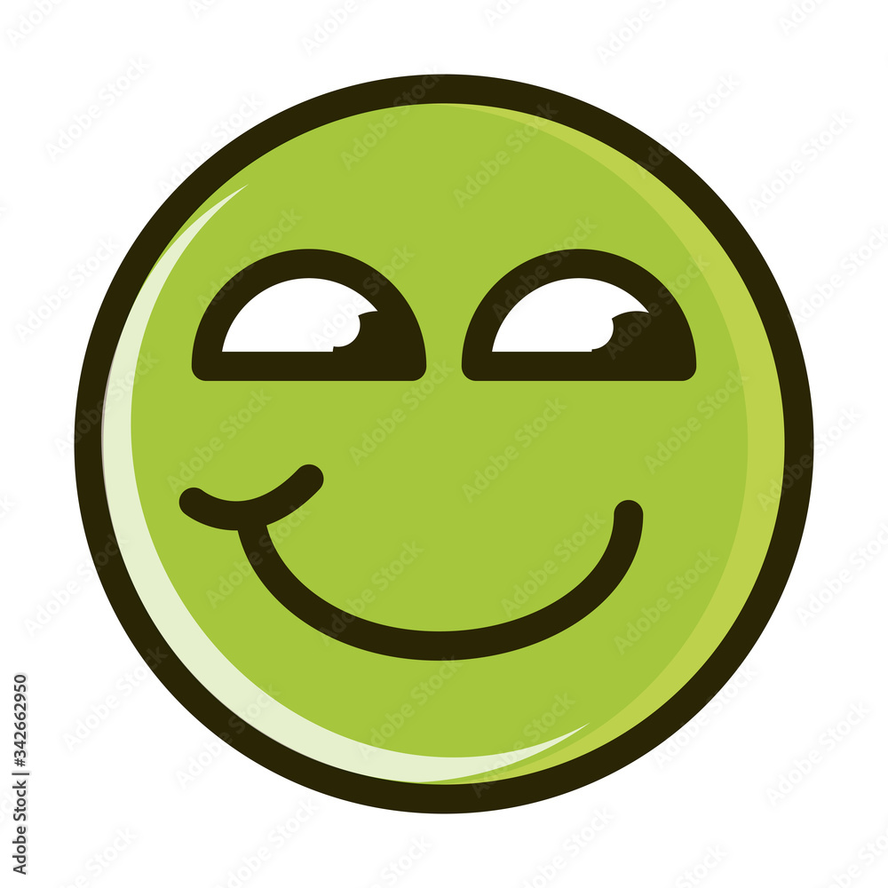 curious funny smiley emoticon face expression line and fill icon curious funny smiley emoticon face expression line and fill icon