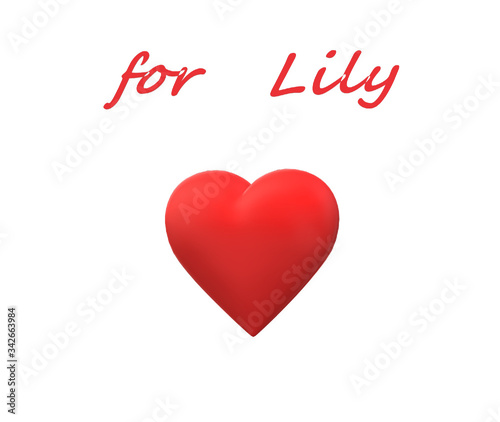 Wallpaper Mural red heart on white Torontodigital.ca