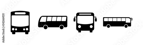 Canvas-taulu Bus Icons set. Bus vector icon. Public transport symbol.