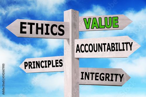 Canvas Print Moral values concept