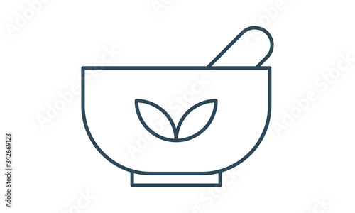 Herbal medicine icon. Alternative Medicine logo for naturopathic medicine, homeopathy.