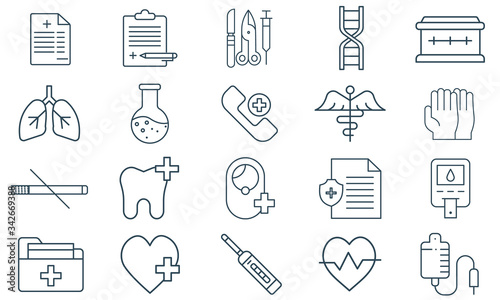 Medical services icon set for healthcare and hospital concepts