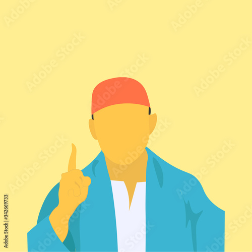 simple Muslim illustration template design