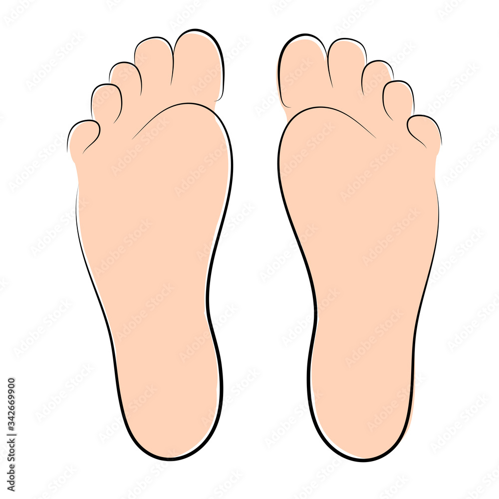 symbol adults human footprints vector illustrator symbol adults human footprints vector illustrator