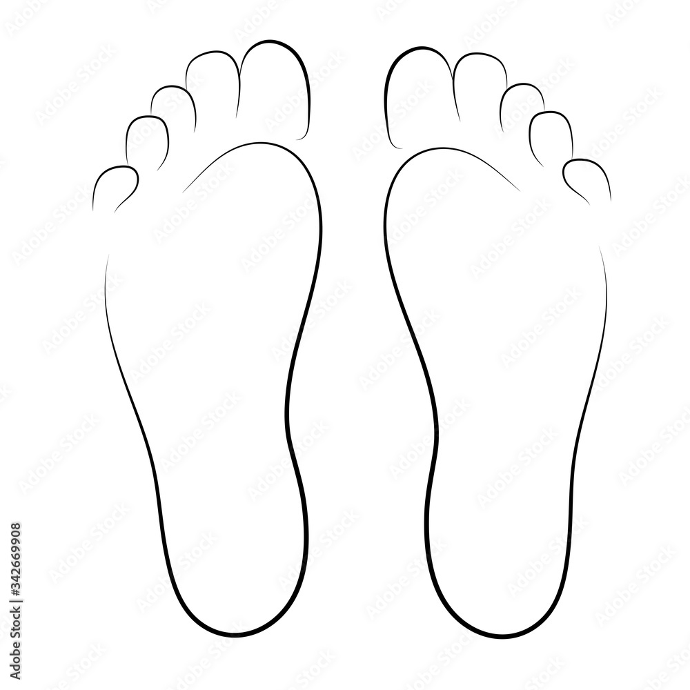 symbol adults human footprints vector illustrator Stock Vector | Adobe ...