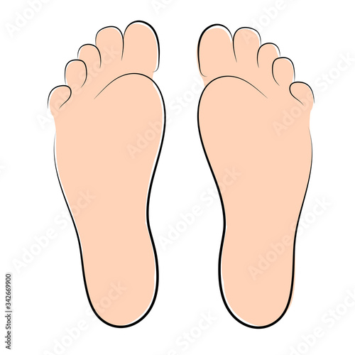 symbol adults human footprints vector illustrator