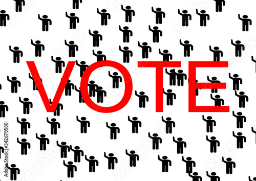 Voting in an election campaign of the president or senate and parliament. Elections in the USA. Elections in Europe. Policy. Template for Texia. Poster. Outdoor advertising. Election ballot.