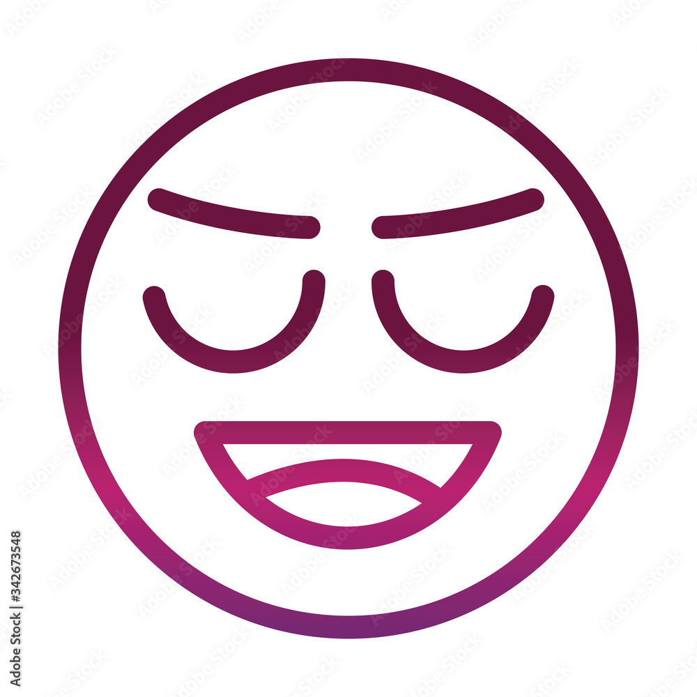 embarrassed funny smiley emoticon face expression gradient style icon embarrassed funny smiley emoticon face expression gradient style icon