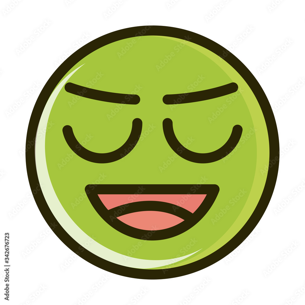 embarrassed funny smiley emoticon face expression line and fill icon embarrassed funny smiley emoticon face expression line and fill icon