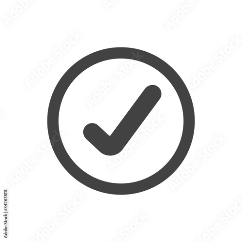 Checkmark icon. Check mark vector for correct or wrong judgment Isolated on white background.