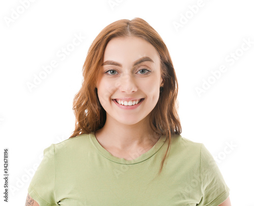 Young woman with healthy te...