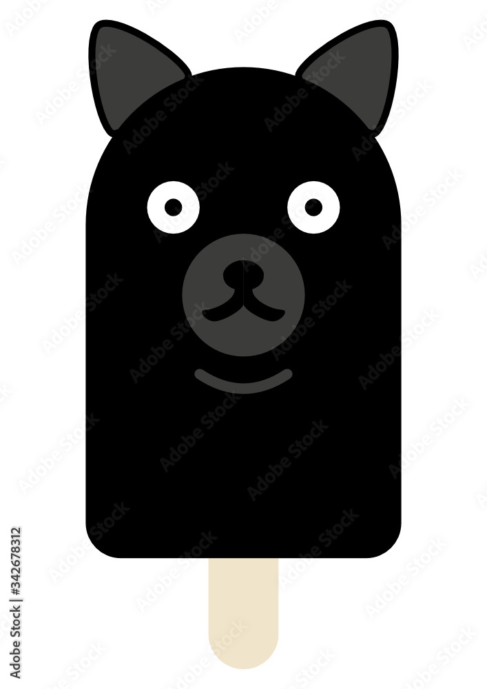 Schwarze Katze Eis am Stiel Schwarze Katze Eis am Stiel