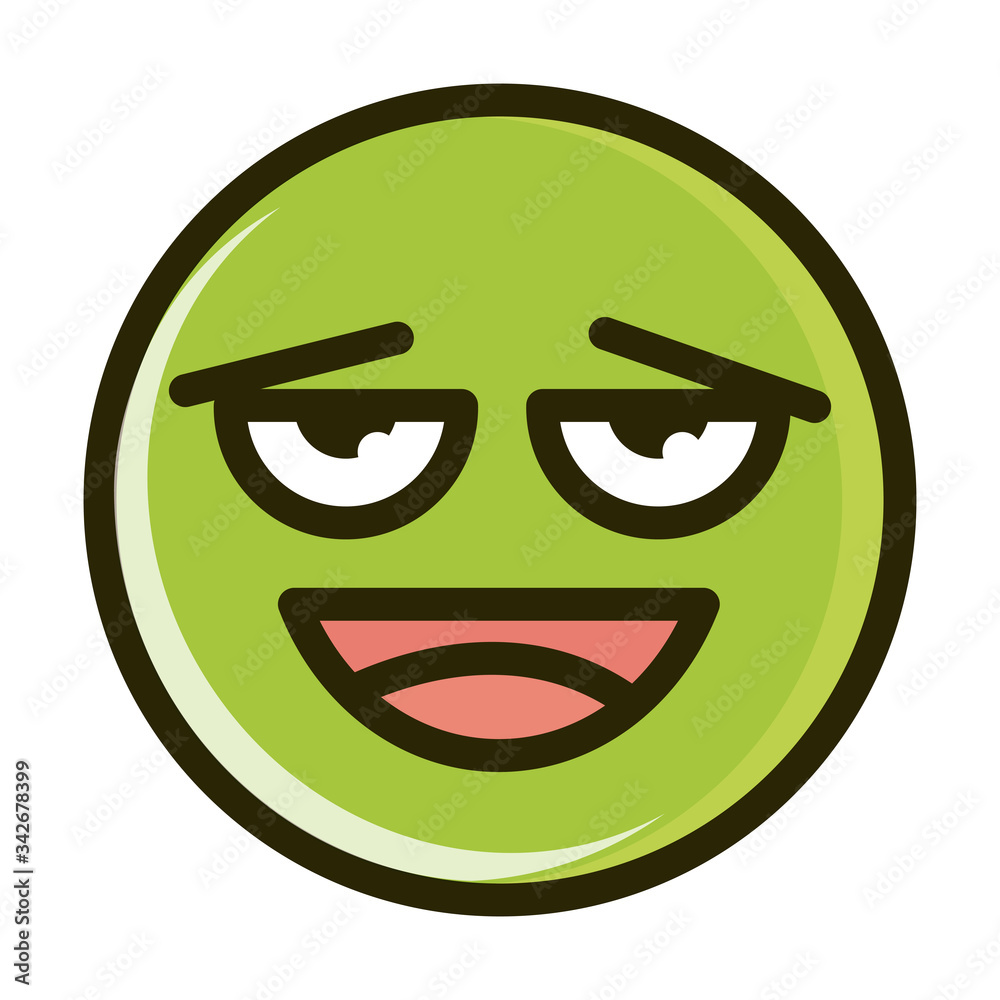 unamused funny smiley emoticon face expression line and fill icon unamused funny smiley emoticon face expression line and fill icon