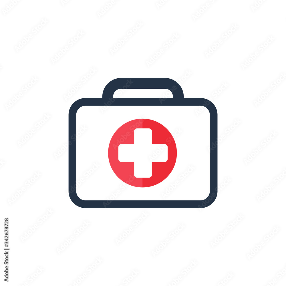 Doctor icon. Nurse bag vector for emergency help Isolated on white background. Doctor icon. Nurse bag vector for emergency help Isolated on white background.