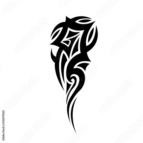 tribal tattoo design with wings