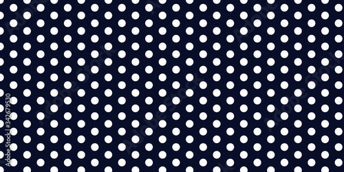 Abstract background polka dots pattern with Prussian blue background color