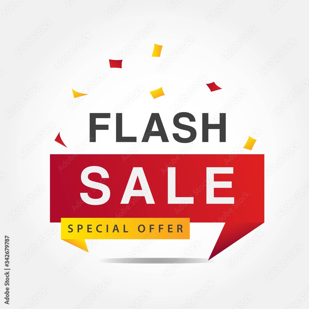 Flash sale bright banner design template. 50% off special offer. Vector illustration. Flash sale bright banner design template. 50% off special offer. Vector illustration.